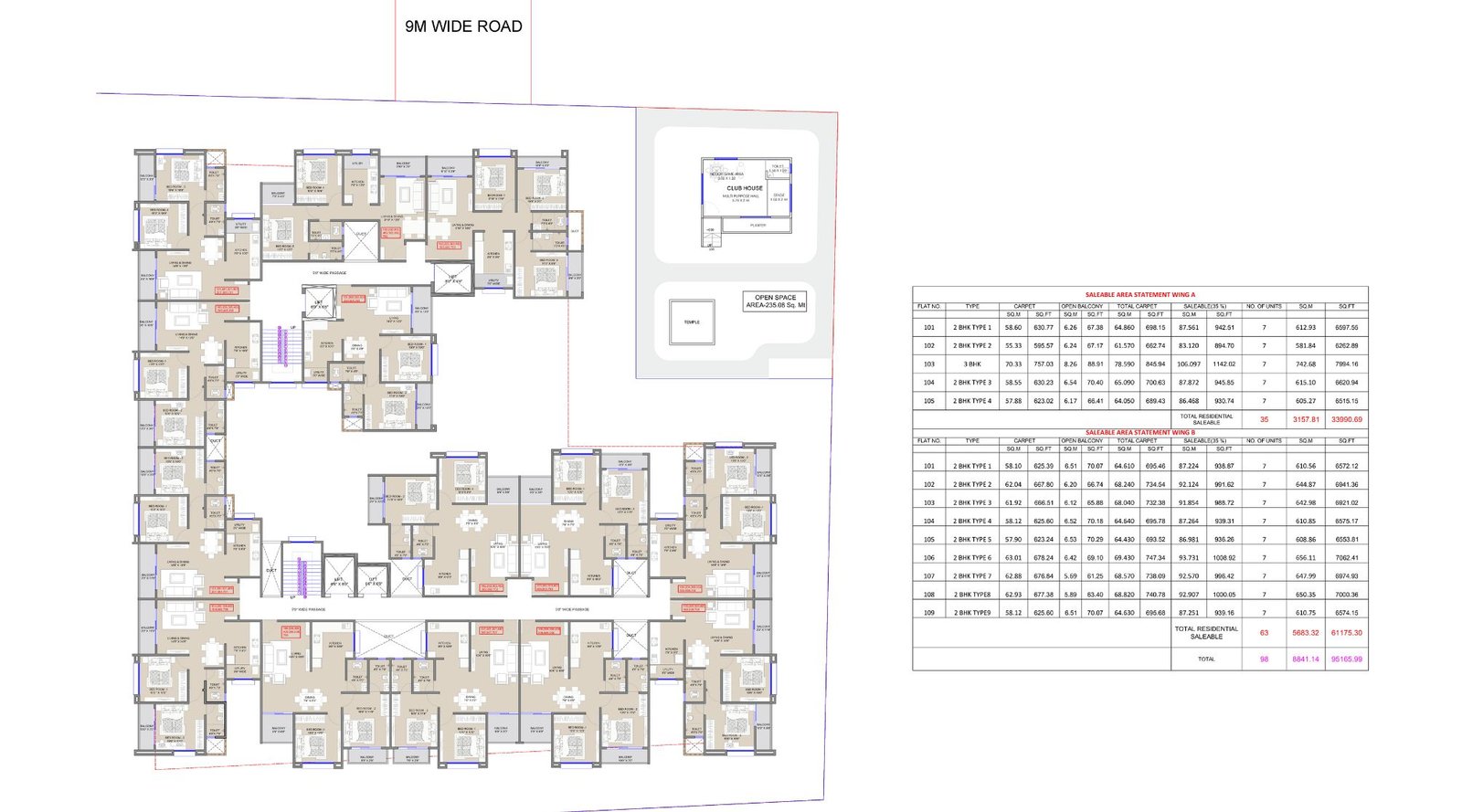Yashodha Tulsi Vrindavan-Typical-Floor-Plan